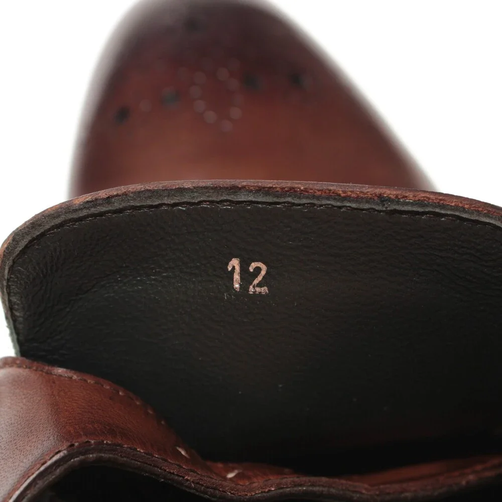 Pastori NWB Single Monk Strap Dress Shoes Size 12 US in Brown Leather